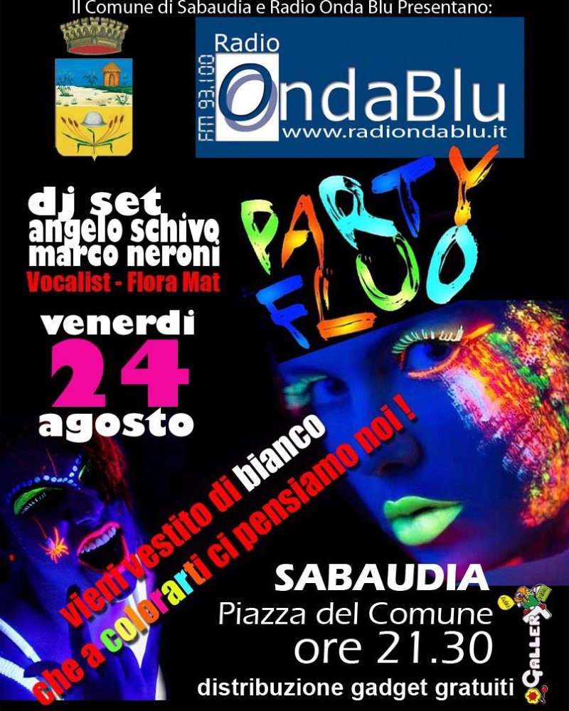 Sabaudia (LT) - Party Fluo di Radio Onda Blu